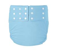 Reutilizable Pañal de Tela para Cuidado de Incontinencia Adjuatable Lavable para Adultos Los Pañales de Algodón Transpirables(Light blue,Large)