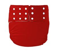 Reutilizable Pañal de Tela para Cuidado de Incontinencia Adjuatable Lavable para Adultos Los Pañales de Algodón Transpirables(Red,Large)