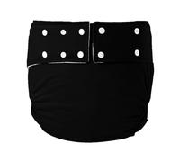 Reutilizable Pañales de Incontinencia para Adultos,Pañal de Tela para Cuidado de Incontinencia Adjuatable Lavable Pantalones de Incontinencia(Black,Large)