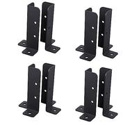 Reuvv Soportes de madera para postes de pérgola, resistentes, de fácil instalación, reversibles, resistentes, base de media columna para pérgola, barandilla de correo