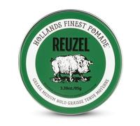 REUZEL Green Grease Pomade Medium Hold Low Shine 3.38 oz 95g | Oil Based Pliable Styling for Normal to Thick Hair. Barber Quality with Tea Tree. Apple Peppermint Scent.