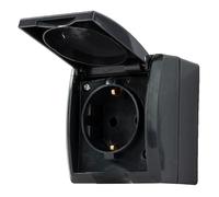 REV 0007031900 AquaForm - Toma de corriente (IP44 unipolo, empotrable, antracita