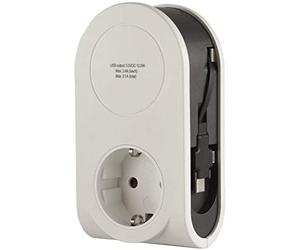Rev 0020840103 adaptador de enchufe eléctrico negro, blanco