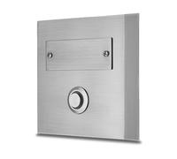 REV 0083676302 Pulsador de Timbre, Plateado