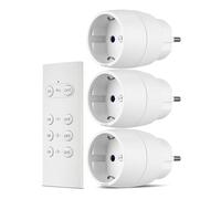 REV 0085500103 - Enchufe inalámbrico (3 enchufes con Mando a Distancia, hasta 30 m, 3680 W/St), Color Blanco