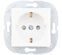 REV 0236130106 Enchufe con Tapa, empotrable, Blanco, ohne USB 1-fach