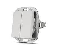 REV 0240360106 Interruptor de Cambio, 230 V CA, 50 Hz, 10 A, Empotrado, Blanco, Wechsel-/Wechselschalter