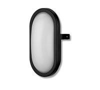 REV 2101030100 - Lámpara de techo (ovalada, IP44, 10 W, hasta 25000 h), color negro
