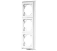 REV 511702992 PrimaLuxe - Regleta de 3 enchufes con marco para interruptor de luz, color blanco
