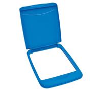 Rev-A-Shelf 35 Qt Under Sink Garbage Can Lid for Base Kitchen and Bathroom Cabinet Replacement Plastic Trash Bin Lid Only Blue RV-35-LID-22-1-40