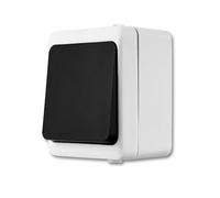 REV AquaMini - Interruptor de interruptor para habitación húmeda, 35 por ciento menos volumen, IP54, superficie de color gris