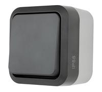 REV - AquaStorm, interruptor de luz - Interruptor de conmutación para ambientes húmedos IP55, montaje en superficie, 230 V, 10 A, antracita