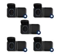 REV AquaStorm Sparset - Juego de 5 enchufes con interruptor de luz, para ambientes húmedos, IP55, horizontal, 230 V, 16 A, color antracita