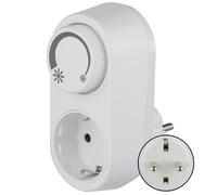 REV Atenuador, adaptador de atenuación LED con toma de 1 vía, control de brillo, blanco