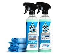 Rev Auto- Kit de lavado de autos sin agua: limpia vehículos sin fuente de agua; incluye dos limpiadores en aerosol de 16 oz y toallas de microfibra para lavado sin agua | Limpiador exterior de autos |
