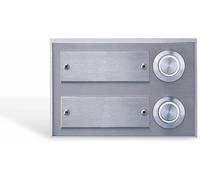 REV Botón De Timbre Doble, Acero Inoxidable, Con Iluminación LED Nuevo (885)