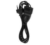 REV Cable alargador (3 m, con Enchufe Europeo), Color Negro
