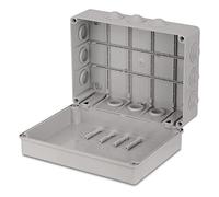 REV Caja de derivación - Caja de derivaciones, empotrable, IP55, 300 x 220 x 120 mm, gris
