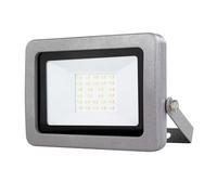 REV Foco LED para exteriores FLARE IP65, luz LED de 20 W, 1700 lúmenes, 6500 K - Iluminación exterior - ideal para entradas de patio, garajes y entradas de casa, plata