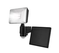REV Foco LED Solar IP44, bombilla LED 6W, 480 lm, 6000 K, aplique de pared, ideal para entradas de patio, garajes y entradas de casa, antracita