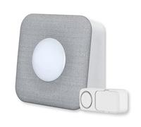 Rev Gong Orquesta con luz Nocturna - 150 m, 4 Niveles de Volumen, máx. 110 dB, 58 melodías, señal Luminosa, Timbre inalámbrico Alimentado por batería, Gris