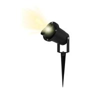 REV Iluminación de jardín IP65 de aluminio con cabezal orientable. 230 lm, 3 W, 3 W, 230 V, cable de 150 cm, 90 x 90 x 340 mm, color negro L400