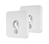 REV Juego de 2 lámparas de luz nocturna con detector de movimiento, 50 lm, regulables. Almohadilla magnética con tiras adhesivas para un fácil montaje, ideal como luz de escaleras, orientación y luz