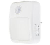REV Lámpara de noche 0502234555, luz nocturna LED con sensor de movimiento, 90*/5 m, 60 segundos/funcionamiento continuo, blanca