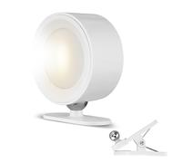 REV Lámpara de pared con batería, 150 lm, regulable, giratoria 360°, lámpara de pared interior sin conexión de alimentación, ideal para pasillo, dormitorio y salón, color blanco