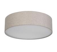 REV Lámpara de techo LED lámpara de techo redonda de 40 cm con pantalla de tela de estilo vintage - ideal para dormitorios y salas de estar, color taupe (tórtora)