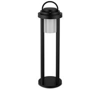 REV Lámpara LED con batería de aluminio, lámpara exterior con práctica función de atenuación, altura: 51 cm, 200 lm, 2 W, 4000 mAh, IP65, color negro