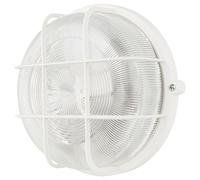 REV Lámpara LED para ambientes húmedos, redonda, IP44, 7 W, 600 lm, 3000 K, ideal como lámpara de pared o techo, lámpara de taller, lámpara de sótano, color blanco
