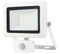 REV LED Proyector Blanco IP44 20W 1700lm Frío Sensor De Movimiento