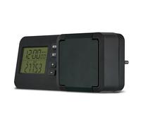 REV Medidor de electricidad: mide tu consumo de energía, medidor de costes de energía, adecuado para centrales eléctricas de balcón, IP44, color verde antracita