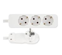 Rev Multiple Socket Outlet 3-Fold 2m White Marca Rev | Ideal para muebles traseros, máx. 3680W