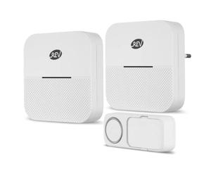 REV Orchestra Funk-Gong-Set w. button white Link2Home marca REV