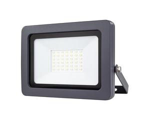 REV Proyector LED FLARE - IP65, iluminación exterior 30W, 2550 lúmenes, 6500 K, ideal para entradas de patio, garajes y entradas de casa, antracita