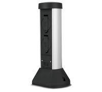 REV Ritter 0068200028 SilverCraft - Regleta para 2 enchufes (cable de 2 m)