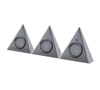 REV Senso Triangle Juego de Luces LED para empotrar (7,5 W, 540 LM, con Sensor), Plata