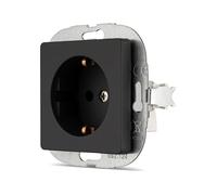REV Serie de interruptores NOVA - Enchufe con tapa, empotrable, antracita | Mayor protección táctil