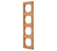 REV Serie de interruptores Nova - Marco vertical de 4 posiciones para enchufes, interruptores de luz y otros insertos, color roble