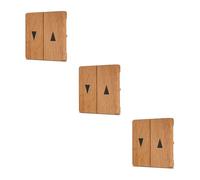 REV Serie de interruptores Nova Sparset - 3 cubiertas para interruptor de persiana/persiana, color roble