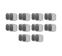 REV Set de ahorro estándar - 10 enchufes dobles para ambientes húmedos, IP44, montaje en superficie, color gris
