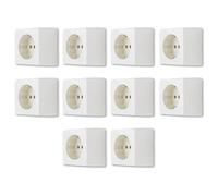 REV Set de ahorro estándar - 10 x enchufes - protección de contacto, 1 enchufe, color crema