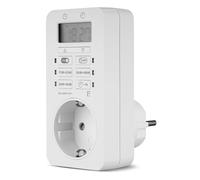 REV Temporizador digital - Ajuste flexible y fácil con solo pulsar un botón - Hasta 1000 horas de reserva de marcha - Toma de corriente - Blanco