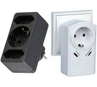 Rev transition plug 2-fold + 1 safety contact black marca