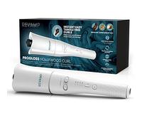 REVAMP Progloss Hollywood Curl, rizador giratorio de cerámica automático con tecnología iónica para ondas suaves o rizos definidos, temperatura 150°C-210°C, - Blanco Exclusivo Amazon, CL-1850-EU