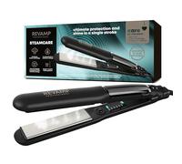 REVAMP Steam Care Plancha de Pelo de Cerámica - Plancha de Vapor Placas Iónicas de Cerámica para Estilizado Versátil Sin Frizz Alisado Calentamiento Ultrarrápido Plancha Profesional de Salón