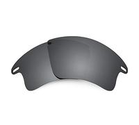 Revant Lentes de reemplazo compatibles con Oakley Fast Jacket XL - Cromo Negro Espejado - Polarizado