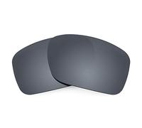 Revant Lentes de Repuesto Compatibles con Gafas de Sol Oakley Turbine, Polarizados, Negro Cromado MirrorShield